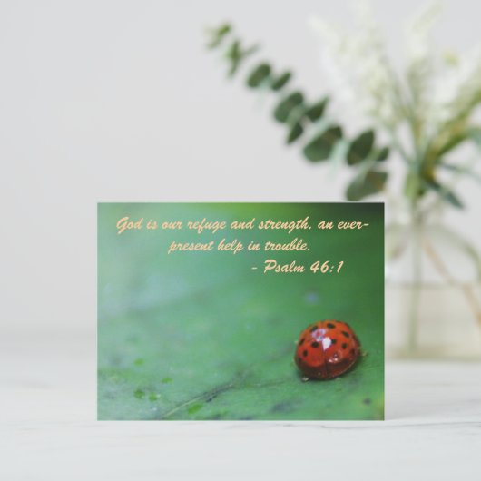 God is onze toevlucht en kracht, een eeuwig cadeau briefkaart (Staand voorkant)
