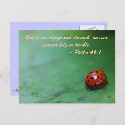 God is onze toevlucht en kracht, een eeuwig cadeau briefkaart (Voorkant / Achterkant)