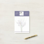 God is onze Toevlucht en kracht monogram Post-it® Notes (Op bureau)