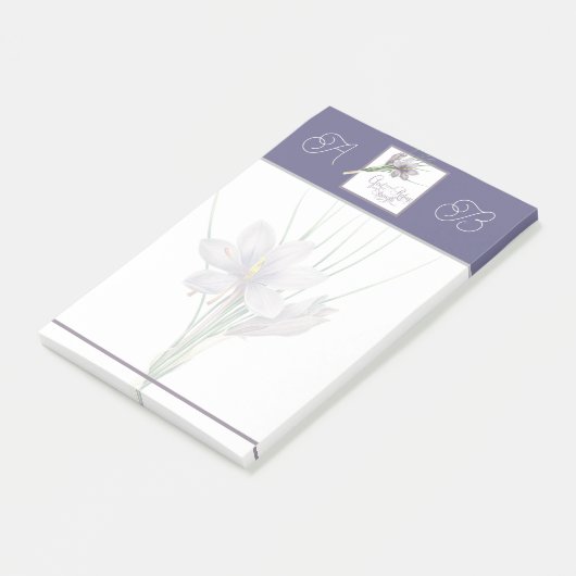 God is onze Toevlucht en kracht monogram Post-it® Notes (Schuin)