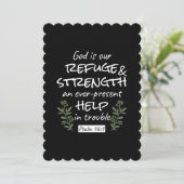 'God is onze toevlucht en kracht' Psalm 46:1 Feestdagenkaart (Staand voorkant)