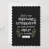 'God is onze toevlucht en kracht' Psalm 46:1 Feestdagenkaart (Voorkant)