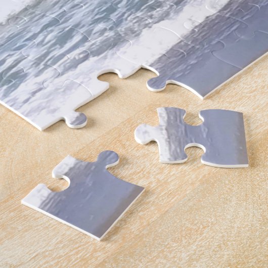 God is onze toevlucht en kracht Psalm 46:1 strand Legpuzzel (Zijkant)