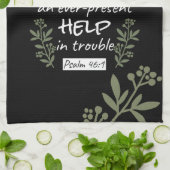 'God is onze toevlucht en kracht' Psalm 46:1 Theedoek (Gevouwen)