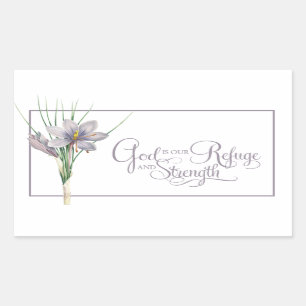 God is onze Toevlucht en kracht Rechthoekige Sticker