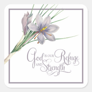 God is onze Toevlucht en kracht   Vierkante Sticker