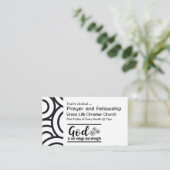 God is onze Vluchtel en Sterke Kerk Gebeurtenis Visitekaartje (Staand voorkant)