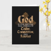 God is onze Vluchtelingen Inspirerend Christelijke Kaart (Gele Bloem)