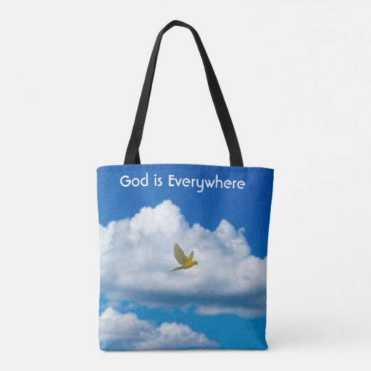 God is Overal Canvas tas (Achterkant)