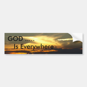 GOD is overal Inspirerend zonneschijn Bumpersticker