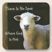 God is overal schaap bier onderzetter (Voorkant)