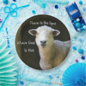 God is overal schaap papieren bordje (Feest)