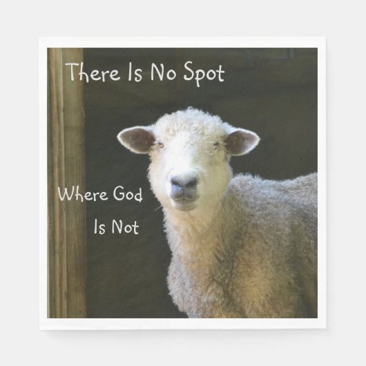God is overal schaap servet (Voorkant)