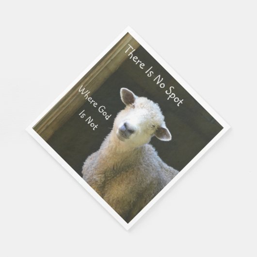 God is overal schaap servet (Hoek)