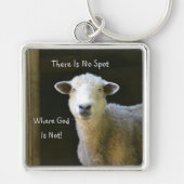 God is overal schaap sleutelhanger (Voorkant)