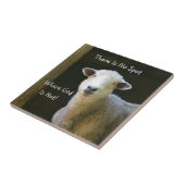 God is overal schaap tegeltje (Zijkant)