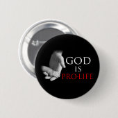 God is pro-leven ronde button 5,7 cm (Voorkant /achterkant)