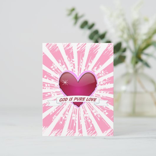 God is pure liefde briefkaart (Staand voorkant)