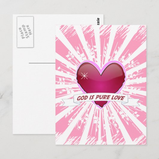 God is pure liefde briefkaart (Voorkant / Achterkant)