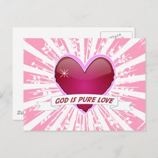 God is pure liefde briefkaart (Voorkant / Achterkant)