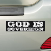 God is soeverein bumpersticker (Op auto)