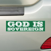 God is soeverein bumpersticker (Op auto)