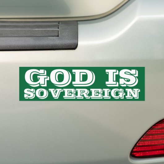 God is soeverein bumpersticker (Op auto)
