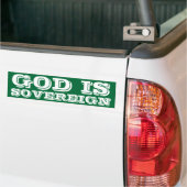 God is soeverein bumpersticker (Op Truck)