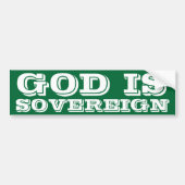 God is soeverein bumpersticker (Voorkant)