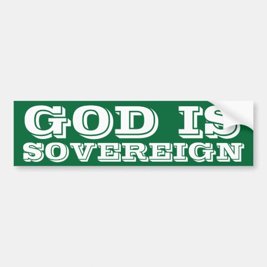 God is soeverein bumpersticker (Voorkant)