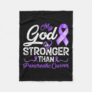 God is sterker dan alvleesklierkanker fleece deken