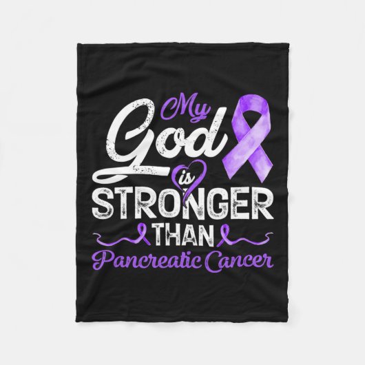 God is sterker dan alvleesklierkanker fleece deken (Voorkant)