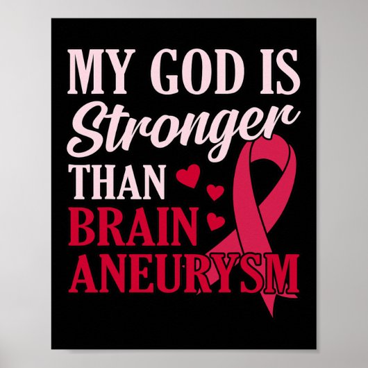 God is sterker dan bewustzijn van hersenaneurysma poster (Voorkant)
