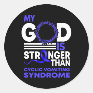 God is sterker dan cyclisch braken syndroom ronde sticker