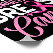 God is sterker dan een roze borstkankerlint poster (Hoek)