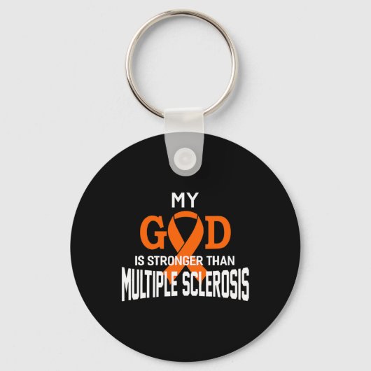 God is sterker dan het bewustzijn van multiple scl sleutelhanger (Voorkant)