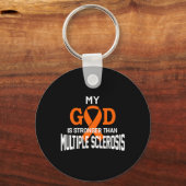 God is sterker dan het bewustzijn van multiple scl sleutelhanger (Voorkant)