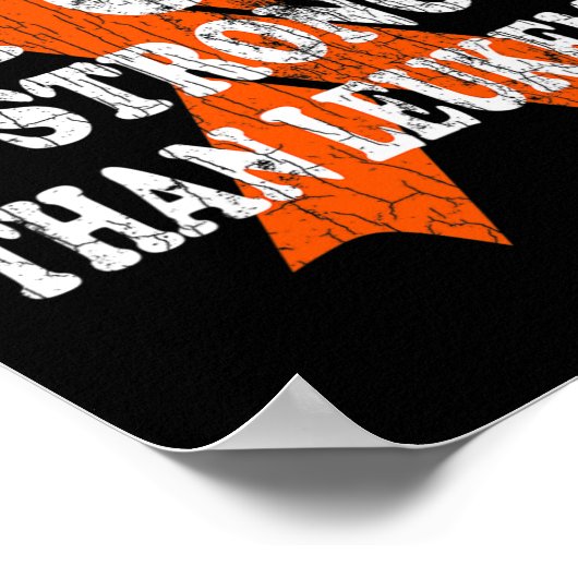 God is sterker dan leukemie gelukkig bewustzijn Or Poster (Hoek)