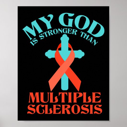 God is sterker dan MS multiple sclerose Poster (Voorkant)