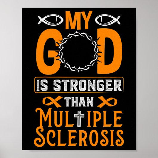 God is sterker dan multiple sclerose poster (Voorkant)