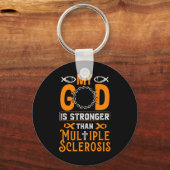 God is sterker dan multiple sclerose sleutelhanger (Voorkant)