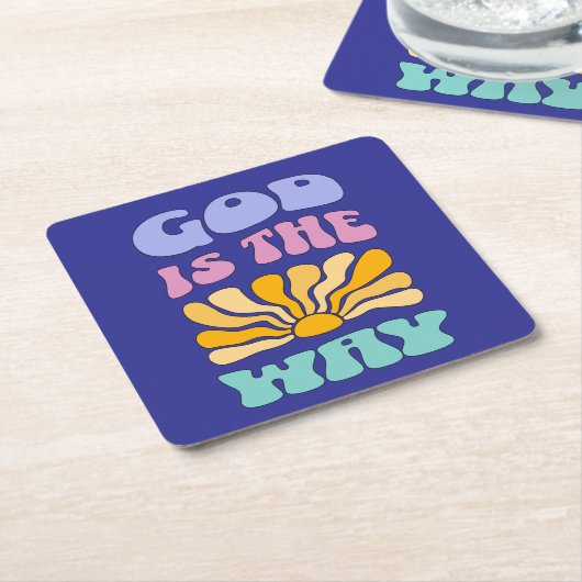 God is the Way Kartonnen Onderzetters (Schuin)