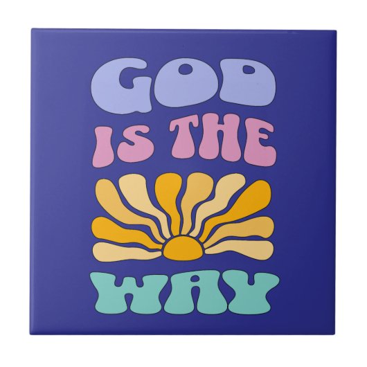 God is the Way Tegeltje (Voorkant)