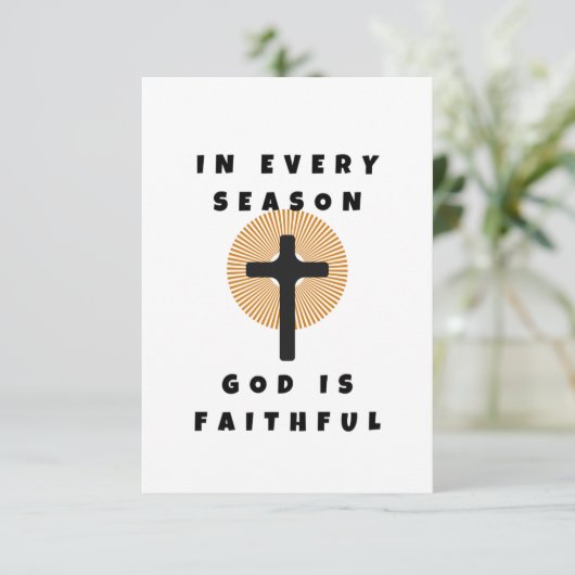 God is trouw bedankkaart (Staand voorkant)