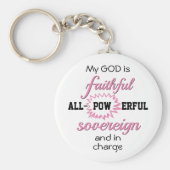 God is trouw Christelijk Sleutelhanger (Voorkant)