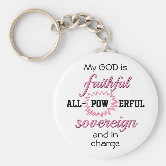 God is trouw Christelijk Sleutelhanger (Voorkant)