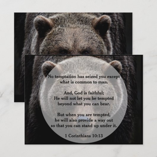 God is trouw in tijden van verzoeking briefkaart (Voorkant / Achterkant)