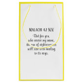 God is trouwe kruishelling Bijbel Verse Geel Klein Cadeauzakje (Achterkant)