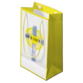 God is trouwe kruishelling Bijbel Verse Geel Klein Cadeauzakje (Voorkant Gekanteld)