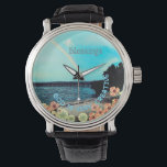 God is very creative folded  horloge<br><div class="desc">Rainbow beach scene " God is very creative" watch</div>